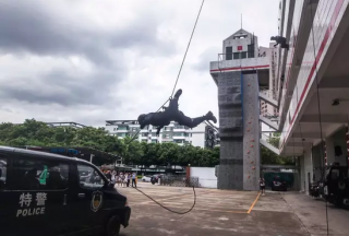【看點(diǎn)】佛山公安特警力量 威武亮相飛檐走壁絕技