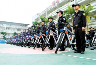 蓬江警方再出治安防控新舉措 100輛警用自行車上路巡防