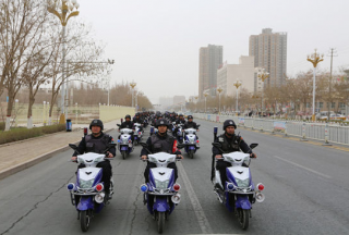 100輛警用電動(dòng)車(chē)配發(fā)到新疆尉犁便民警務(wù)站