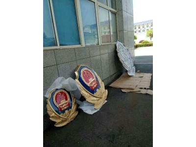 1.5米懸掛式警徽 鋁鑄工藝懸掛式警徽